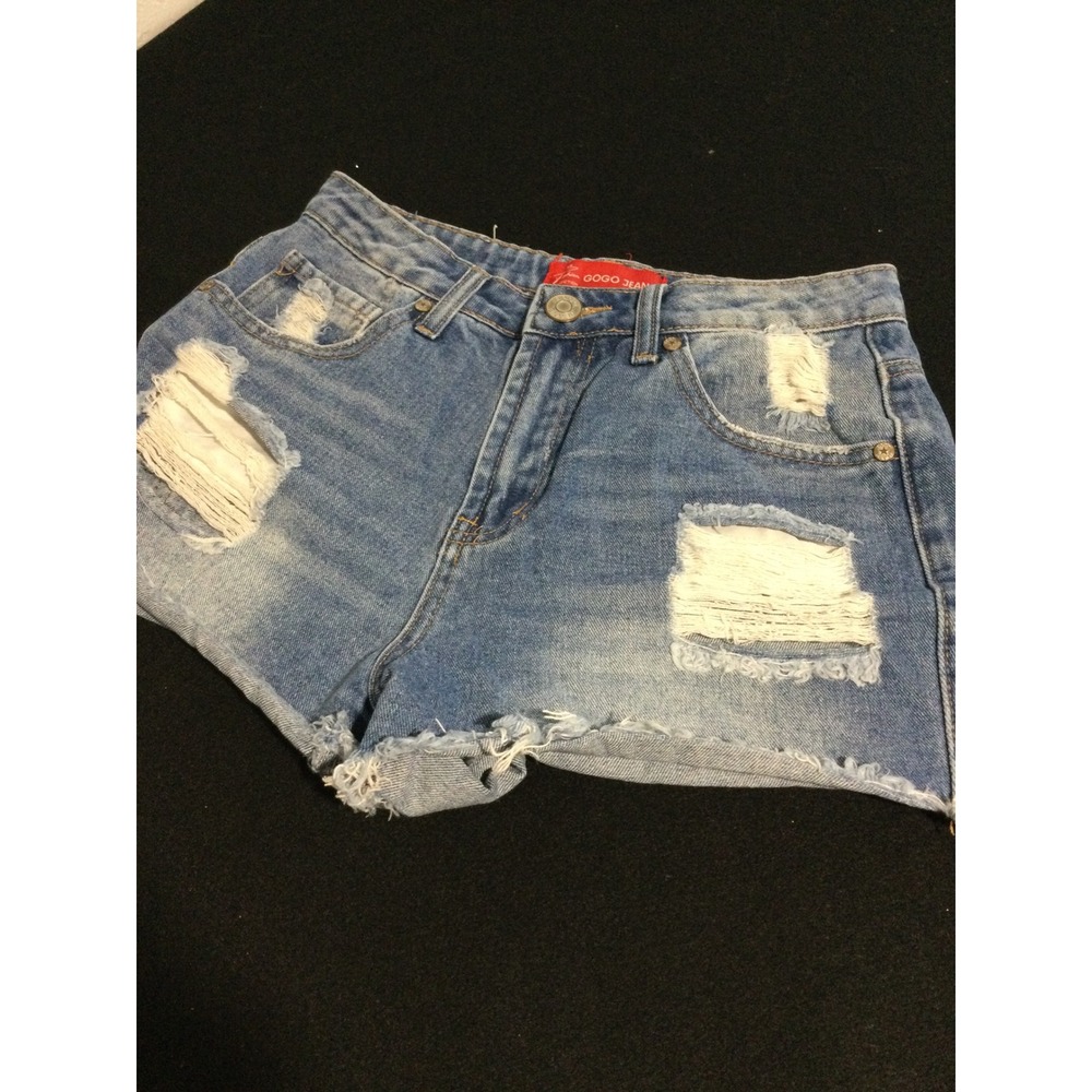 GOGO Jeans Distressed Denim Shorts Women's Size 3/26 Raw Hem Ripped